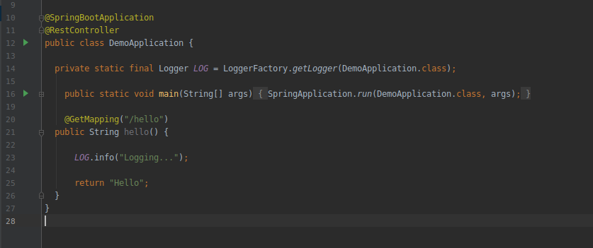 This controller class for our Spring Boot application does not need to be complicated, as it’s just for demo purposes